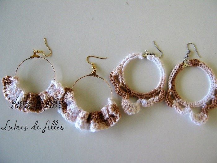 boucles d'oreille crochet lubies de filles