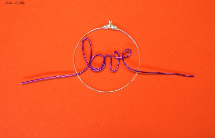 créoles fil d'aluminium lubies de filles