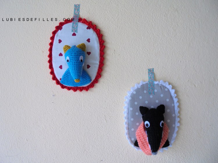 Portrait loup en crochet lubies de filles